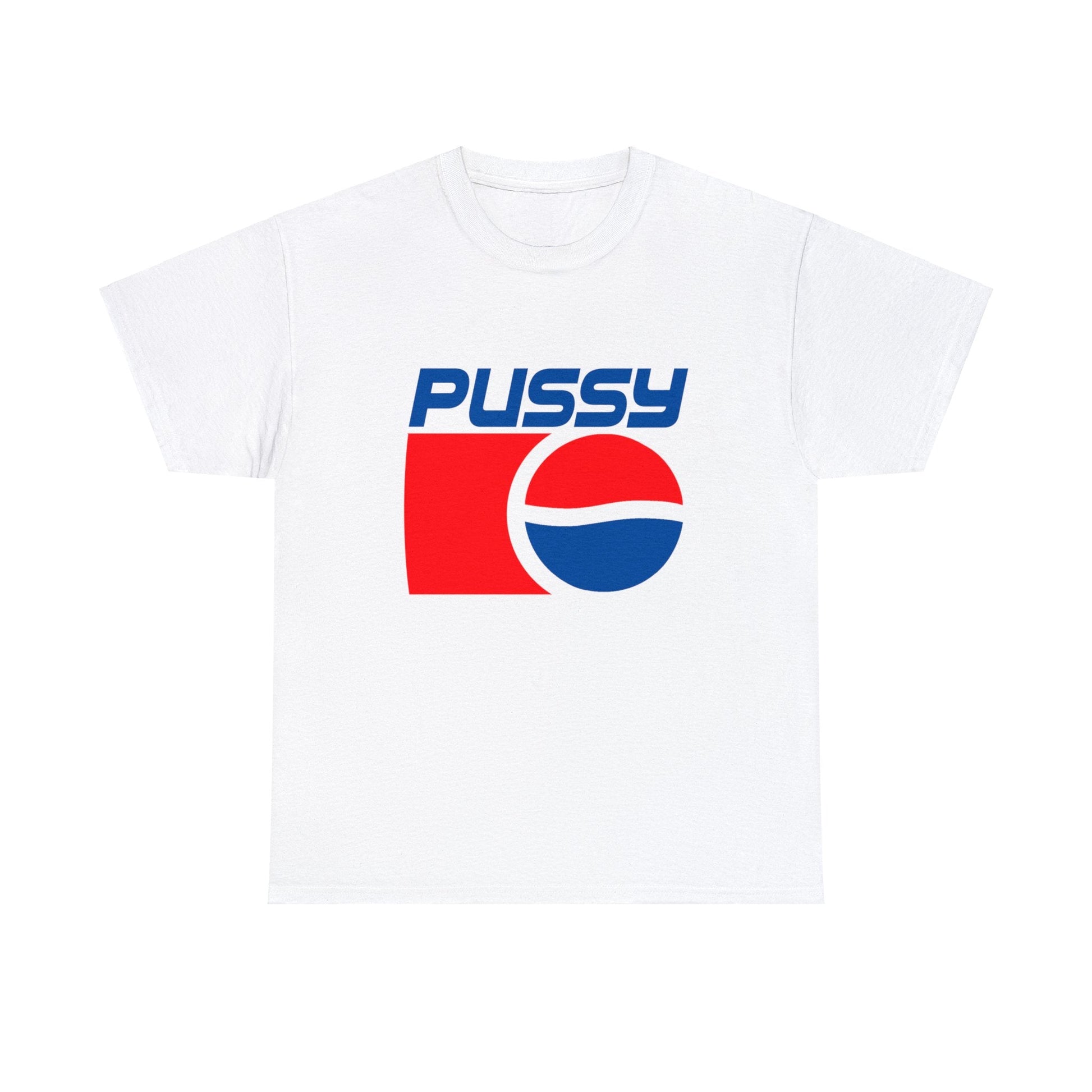 90's Pepsi Pussy Logo Graphic Tee Graphic Tees Australia White / S Graphic T-Shirt Australia -  Cool Graphic T-Shirts Online -  90's Pepsi Pussy Logo T-Shirt | Retro Vintage Graphic Tee