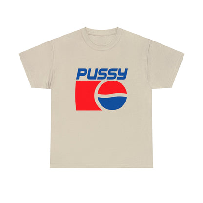 90's Pepsi Pussy Logo Graphic Tee Graphic Tees Australia Sand / S Graphic T-Shirt Australia -  Cool Graphic T-Shirts Online -  90's Pepsi Pussy Logo T-Shirt | Retro Vintage Graphic Tee