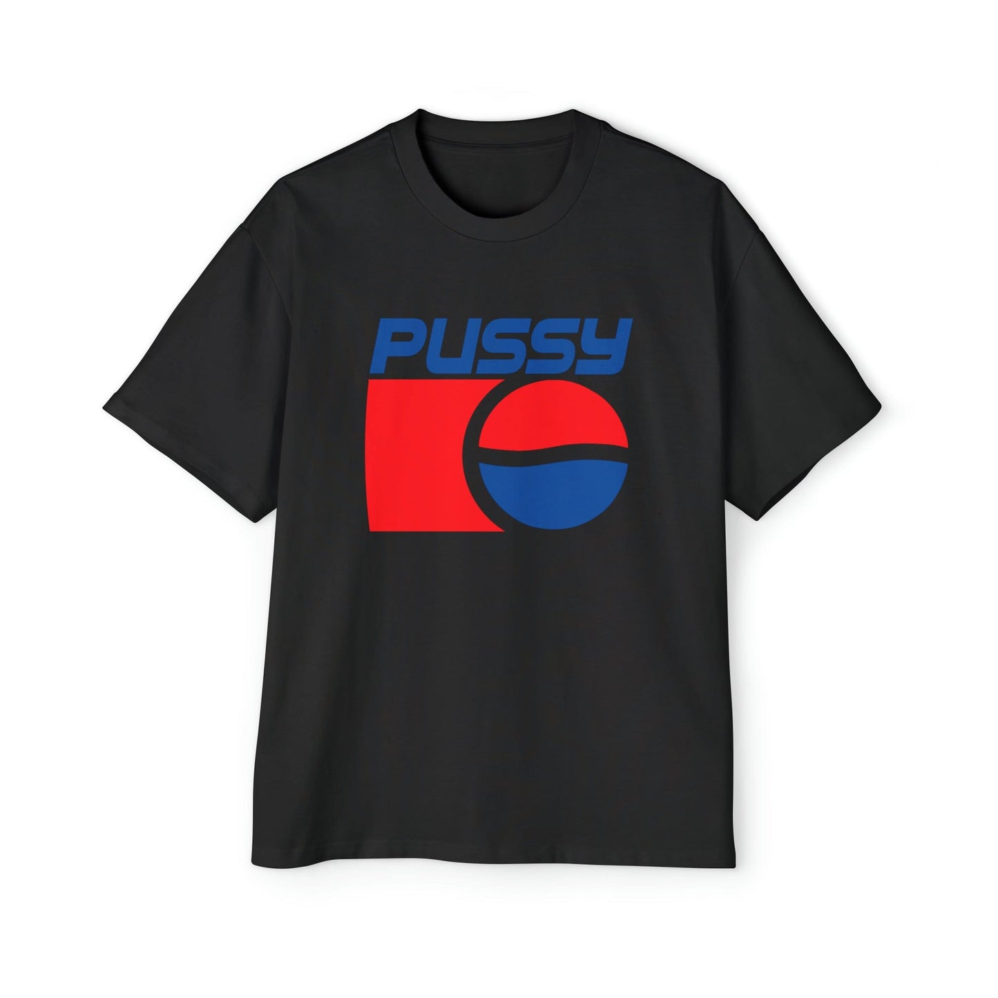 90's Pepsi Pussy Logo Oversized Tee Graphic Tees Australia Black / S Graphic T-Shirt Australia -  Cool Graphic T-Shirts Online -  90's Pepsi Pussy Logo Oversized Tee | Retro Vintage Graphic Tee