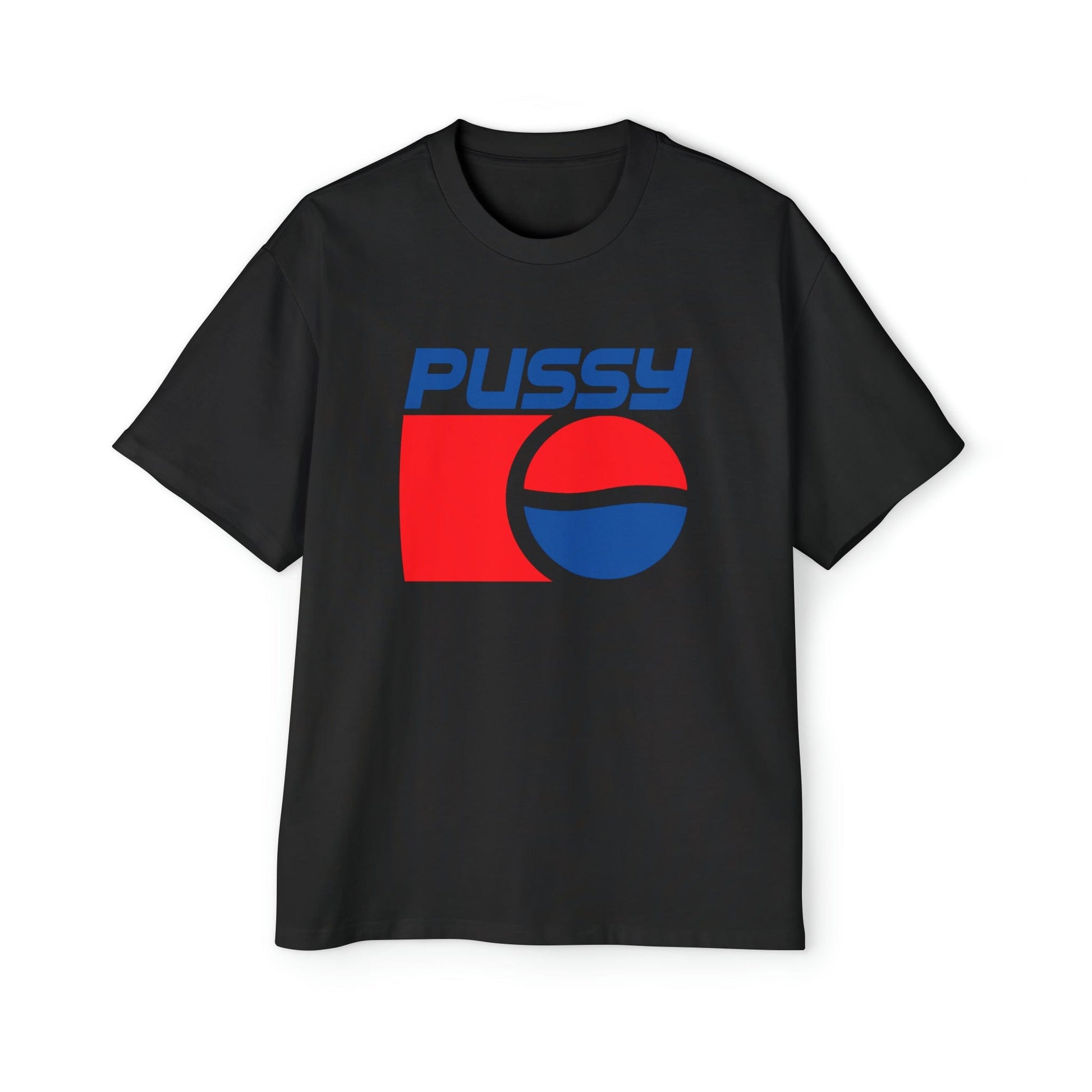 90's Pepsi Pussy Logo Oversized Tee Graphic Tees Australia Black / S Graphic T-Shirt Australia -  Cool Graphic T-Shirts Online -  90's Pepsi Pussy Logo Oversized Tee | Retro Vintage Graphic Tee