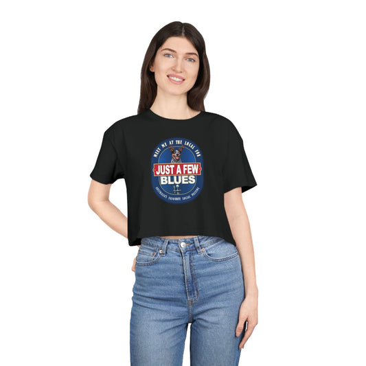 A Few Blues Crop Tee Graphic Tees Australia Black / XS Graphic T-Shirt Australia -  Cool Graphic T-Shirts Online -  A Few Blues Crop Tee | Womens Graphic T-Shirts