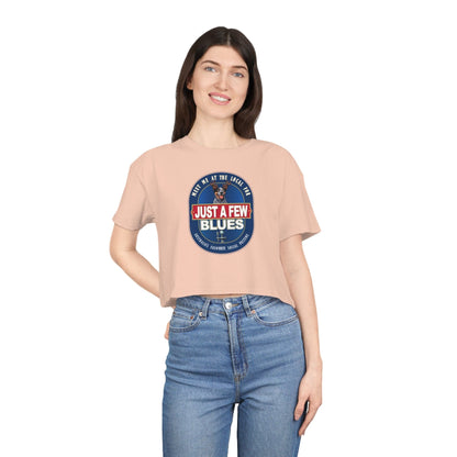 A Few Blues Crop Tee Graphic Tees Australia Pale Pink / XS Graphic T-Shirt Australia -  Cool Graphic T-Shirts Online -  A Few Blues Crop Tee | Womens Graphic T-Shirts