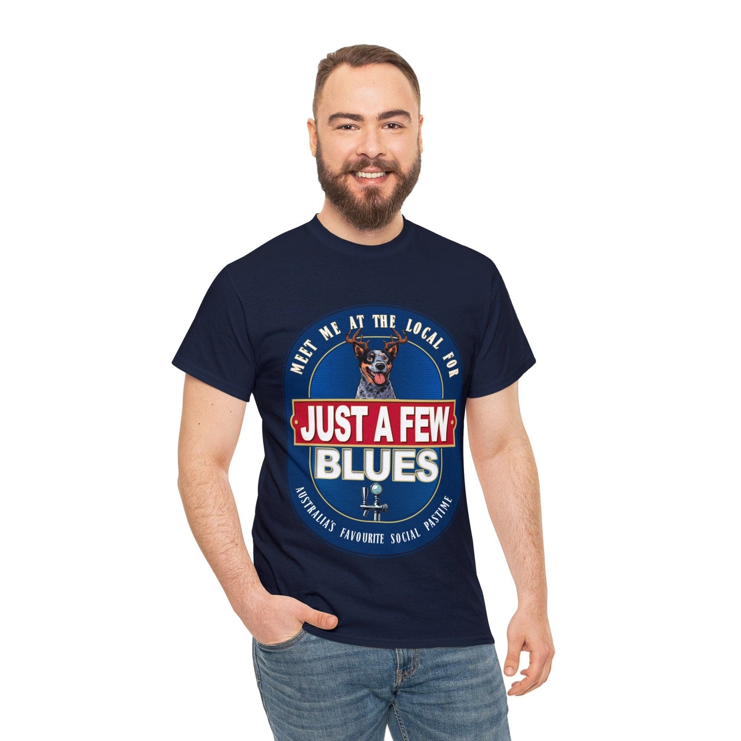 A Few Blues Graphic Tee Graphic Tees Australia Navy / S Graphic T-Shirt Australia -  Cool Graphic T-Shirts Online -  A Few Blues T-Shirt | Funny Auusie Graphic T-Shirts Australia