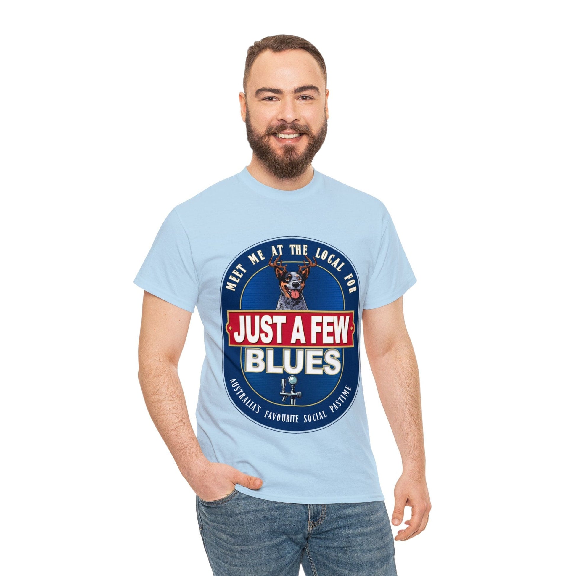 A Few Blues Graphic Tee Graphic Tees Australia Light Blue / S Graphic T-Shirt Australia -  Cool Graphic T-Shirts Online -  A Few Blues T-Shirt | Funny Auusie Graphic T-Shirts Australia