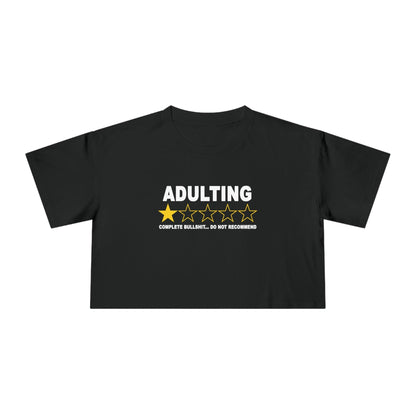 Adulting Do Not Recommend Crop Tee Graphic Tees Australia Graphic T-Shirt Australia -  Cool Graphic T-Shirts Online -  Adulting Crop Tee | Womens Graphic T-Shirts Australia