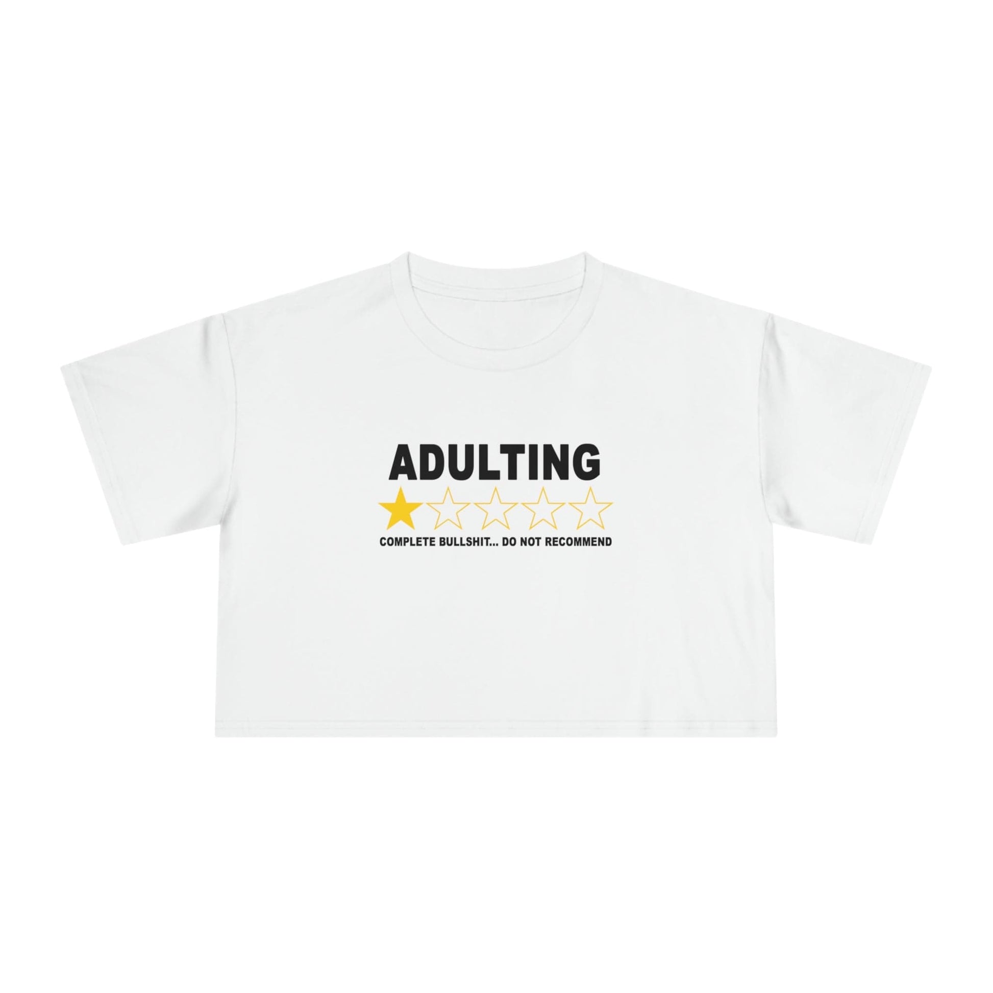 Adulting Do Not Recommend Crop Tee Graphic Tees Australia Graphic T-Shirt Australia -  Cool Graphic T-Shirts Online -  Adulting Crop Tee | Womens Graphic T-Shirts Australia