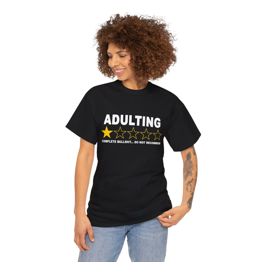 Adulting Do Not Recommend Graphic Tee Graphic Tees Australia Black / S Graphic T-Shirt Australia -  Cool Graphic T-Shirts Online -  Adulting Do Not Recommend T-Shirt