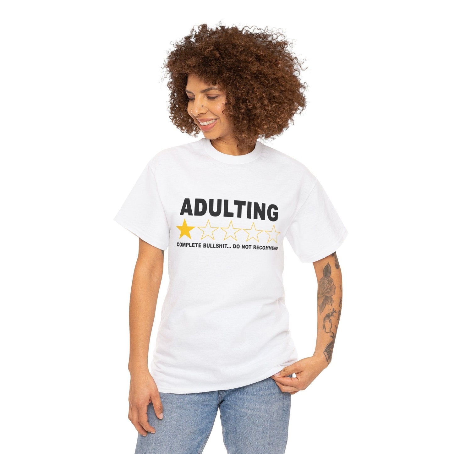 Adulting Do Not Recommend Graphic Tee Graphic Tees Australia White / S Graphic T-Shirt Australia -  Cool Graphic T-Shirts Online -  Adulting Do Not Recommend T-Shirt