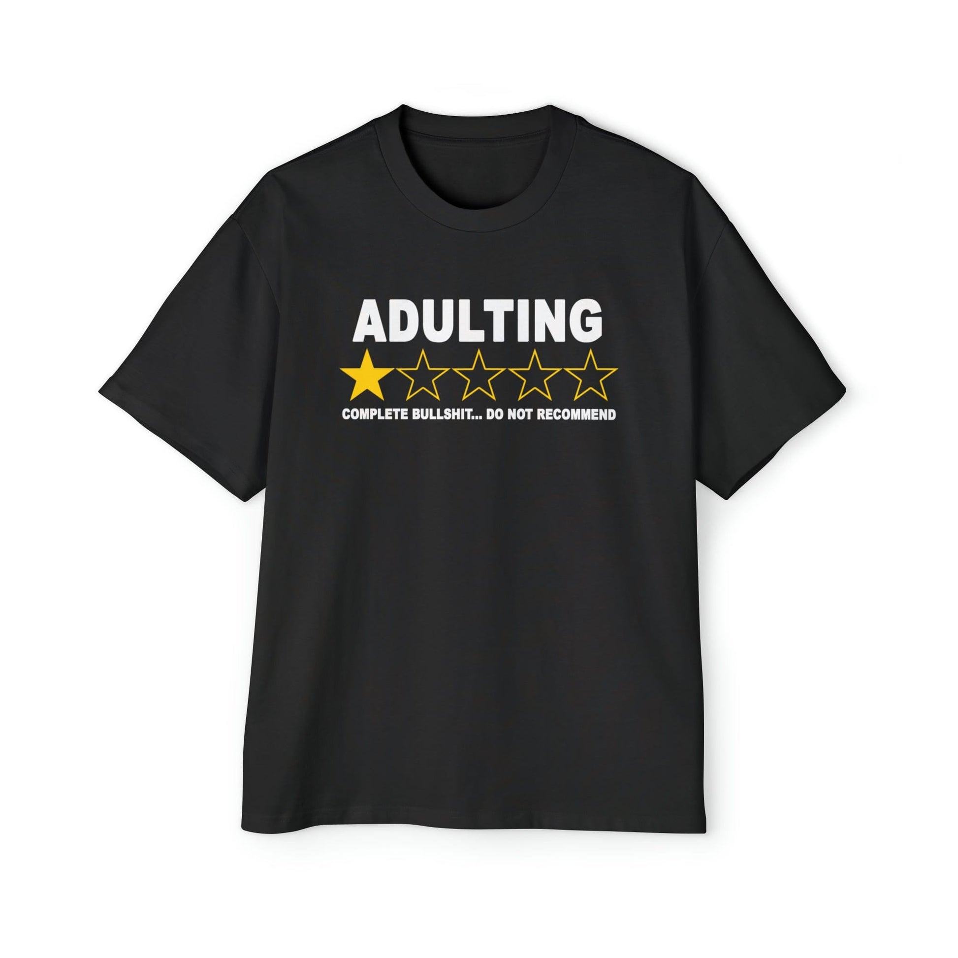 Adulting Do Not Recommend Oversized Tee Graphic Tees Australia Graphic T-Shirt Australia -  Cool Graphic T-Shirts Online -  Adulting Oversized Tee | Funny T-Shirts Australia