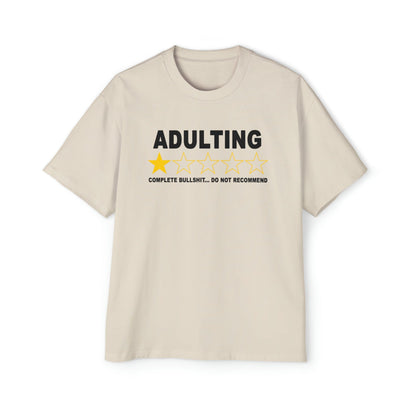 Adulting Do Not Recommend Oversized Tee Graphic Tees Australia Graphic T-Shirt Australia -  Cool Graphic T-Shirts Online -  Adulting Oversized Tee | Funny T-Shirts Australia