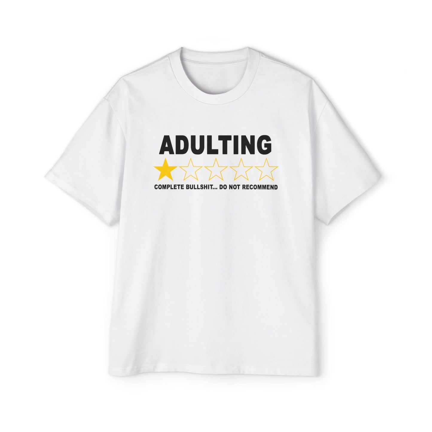 Adulting Do Not Recommend Oversized Tee Graphic Tees Australia Graphic T-Shirt Australia -  Cool Graphic T-Shirts Online -  Adulting Oversized Tee | Funny T-Shirts Australia