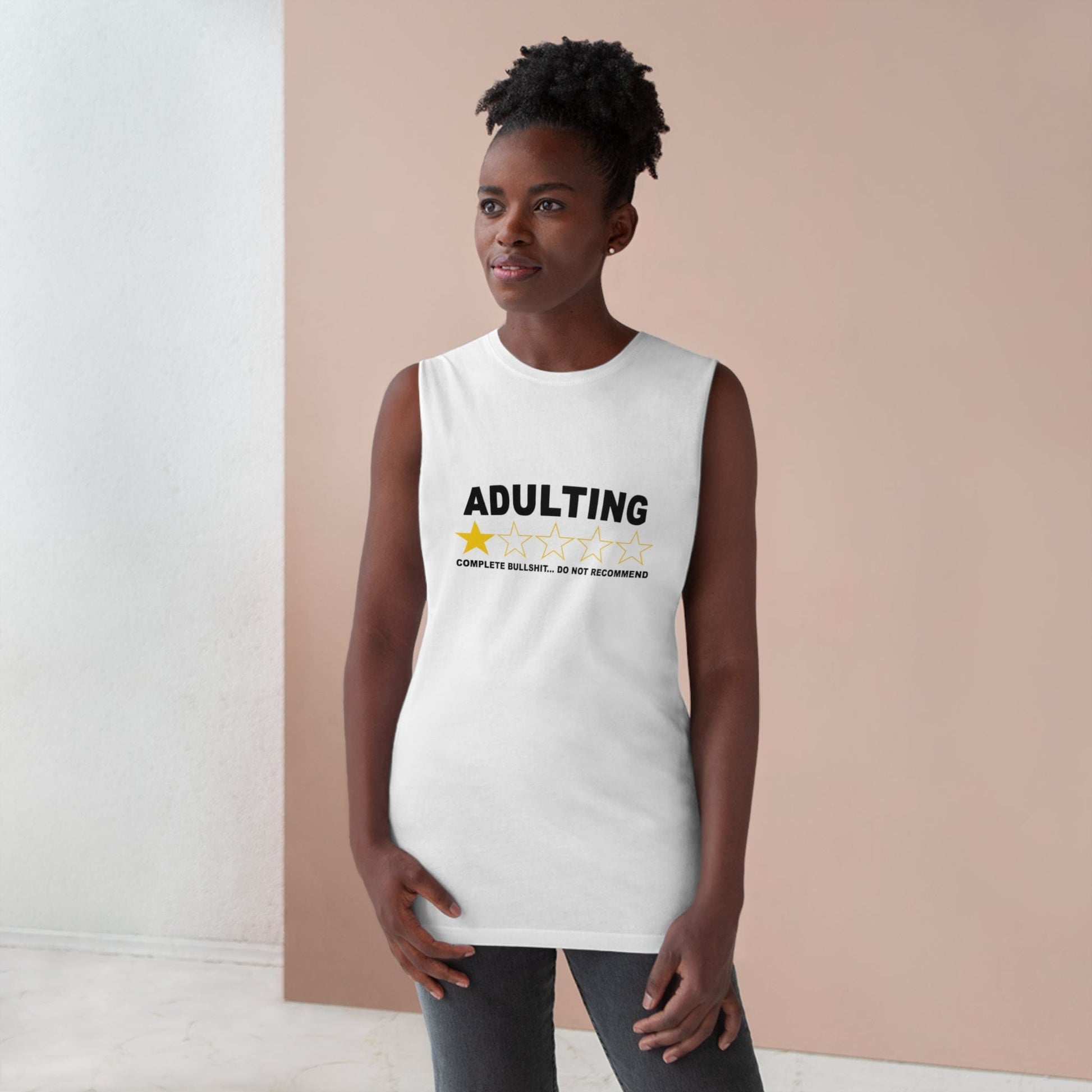 Adulting Do Not Recommend Tank Top Graphic Tees Australia Graphic T-Shirt Australia -  Cool Graphic T-Shirts Online - 