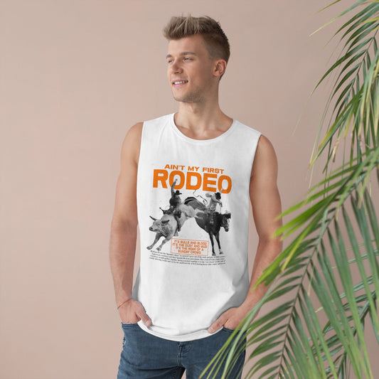 Aint My First Rodeo Tank Top Graphic Tees Australia White / XS Graphic T-Shirt Australia -  Cool Graphic T-Shirts Online - 