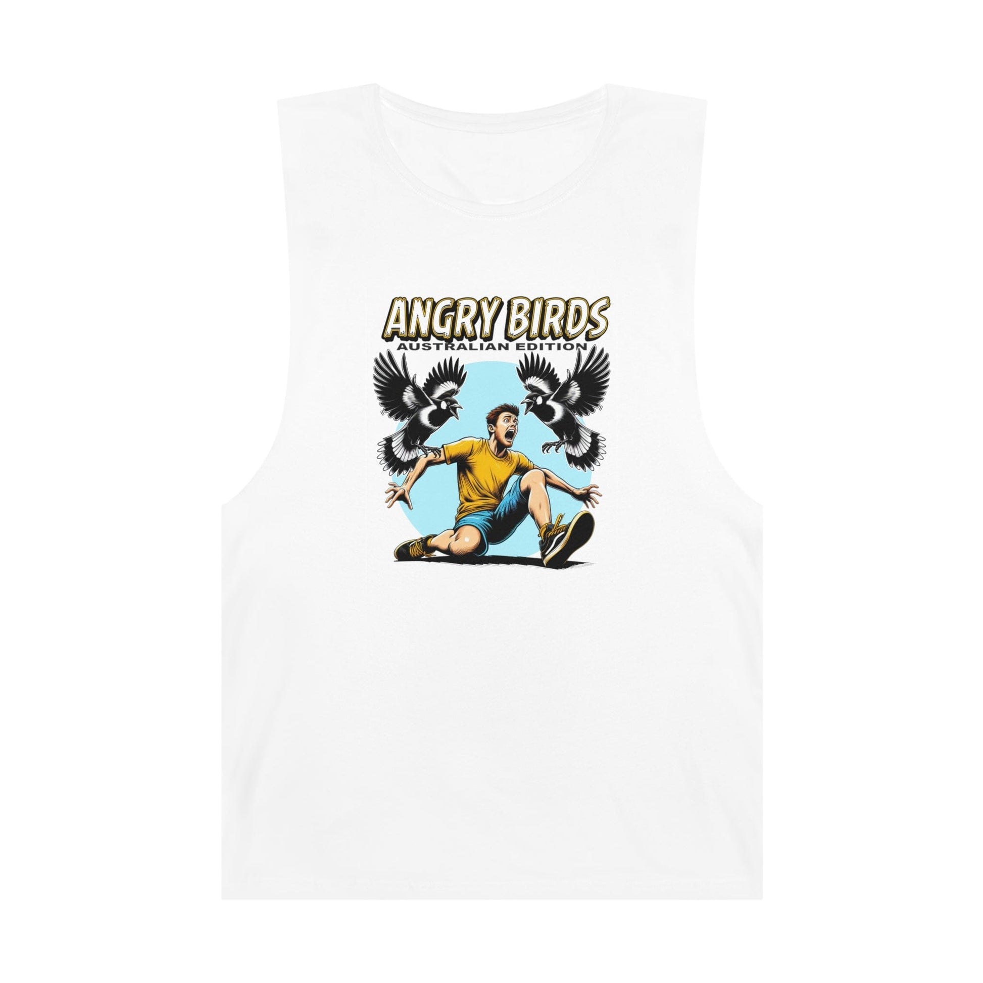 Angry Birds Aussie Edition Tank Top Graphic Tees Australia White / XS Graphic T-Shirt Australia -  Cool Graphic T-Shirts Online - 