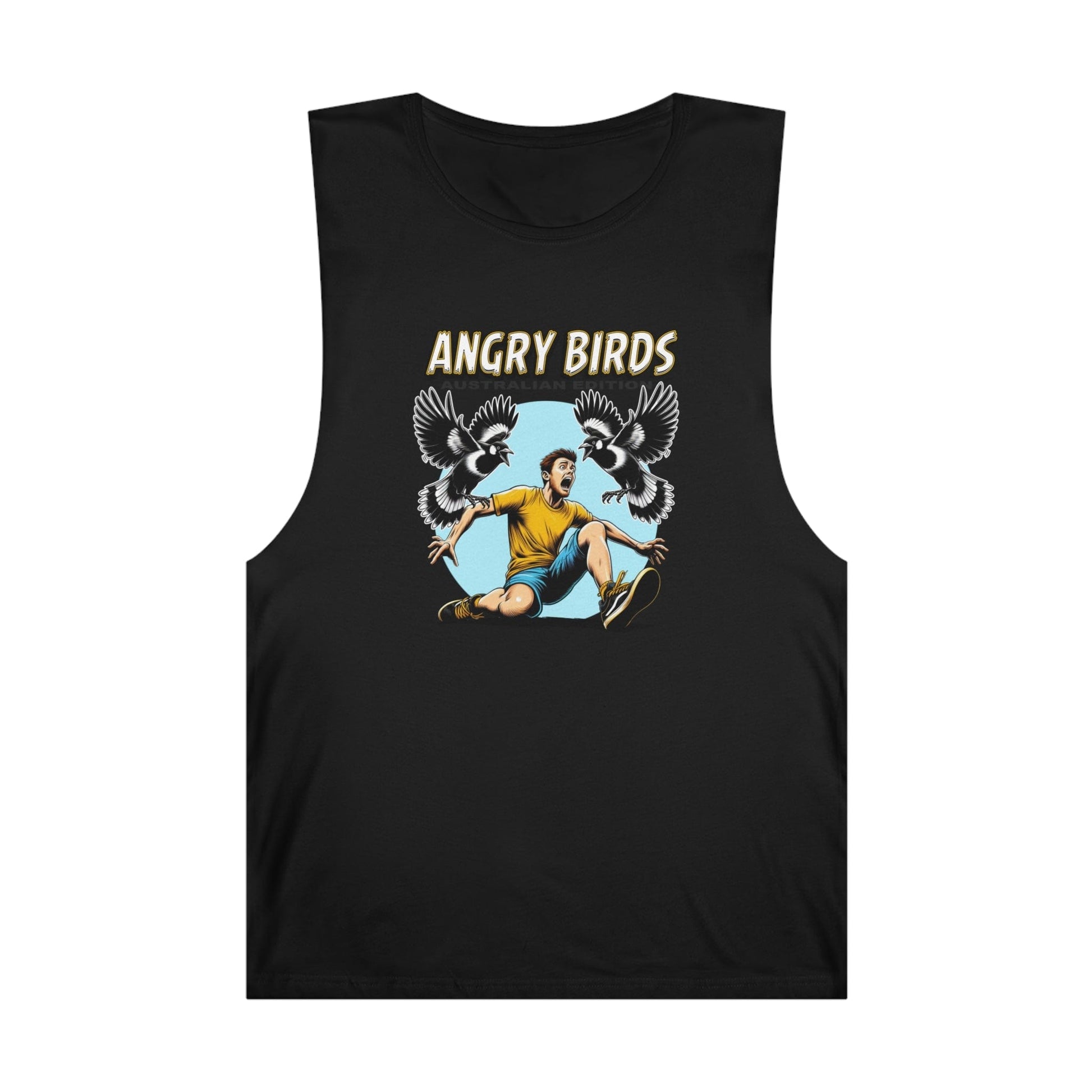 Angry Birds Aussie Edition Tank Top Graphic Tees Australia Black / XS Graphic T-Shirt Australia -  Cool Graphic T-Shirts Online - 