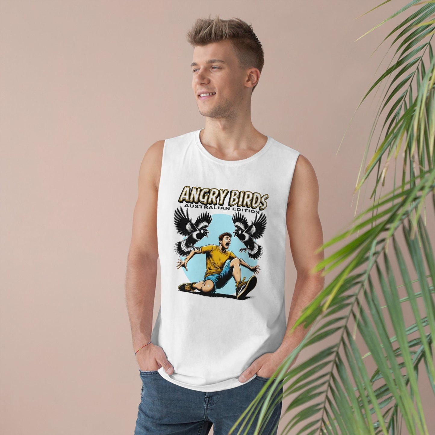 Angry Birds Aussie Edition Tank Top Graphic Tees Australia Graphic T-Shirt Australia -  Cool Graphic T-Shirts Online - 