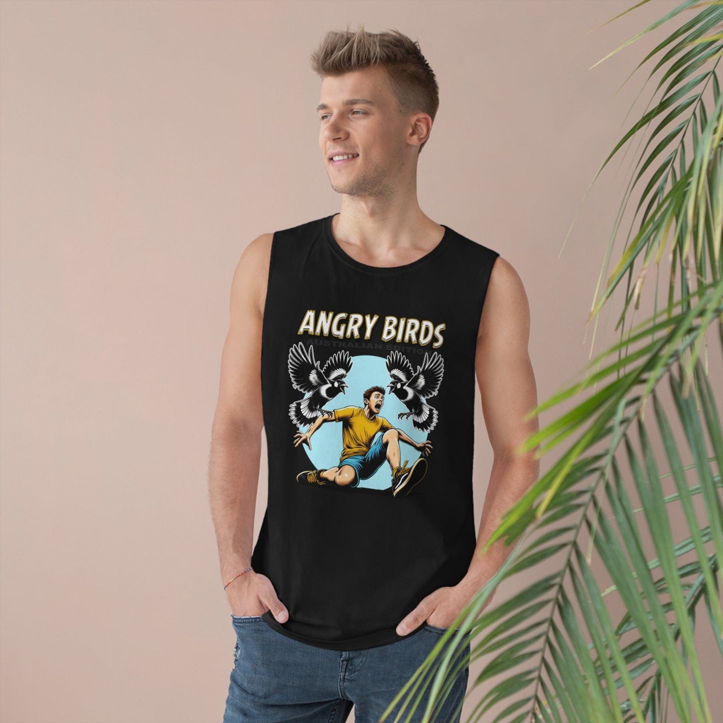 Angry Birds Aussie Edition Tank Top Graphic Tees Australia Graphic T-Shirt Australia -  Cool Graphic T-Shirts Online - 