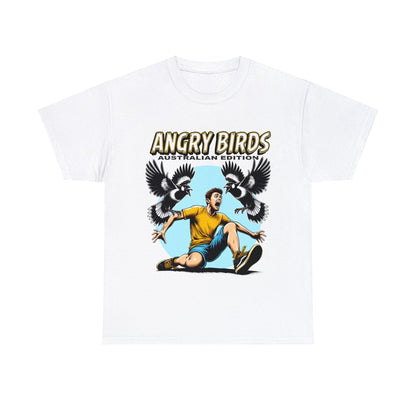 Angy Birds Aussie Edition Graphic Tee Graphic Tees Australia White / S Graphic T-Shirt Australia -  Cool Graphic T-Shirts Online - 