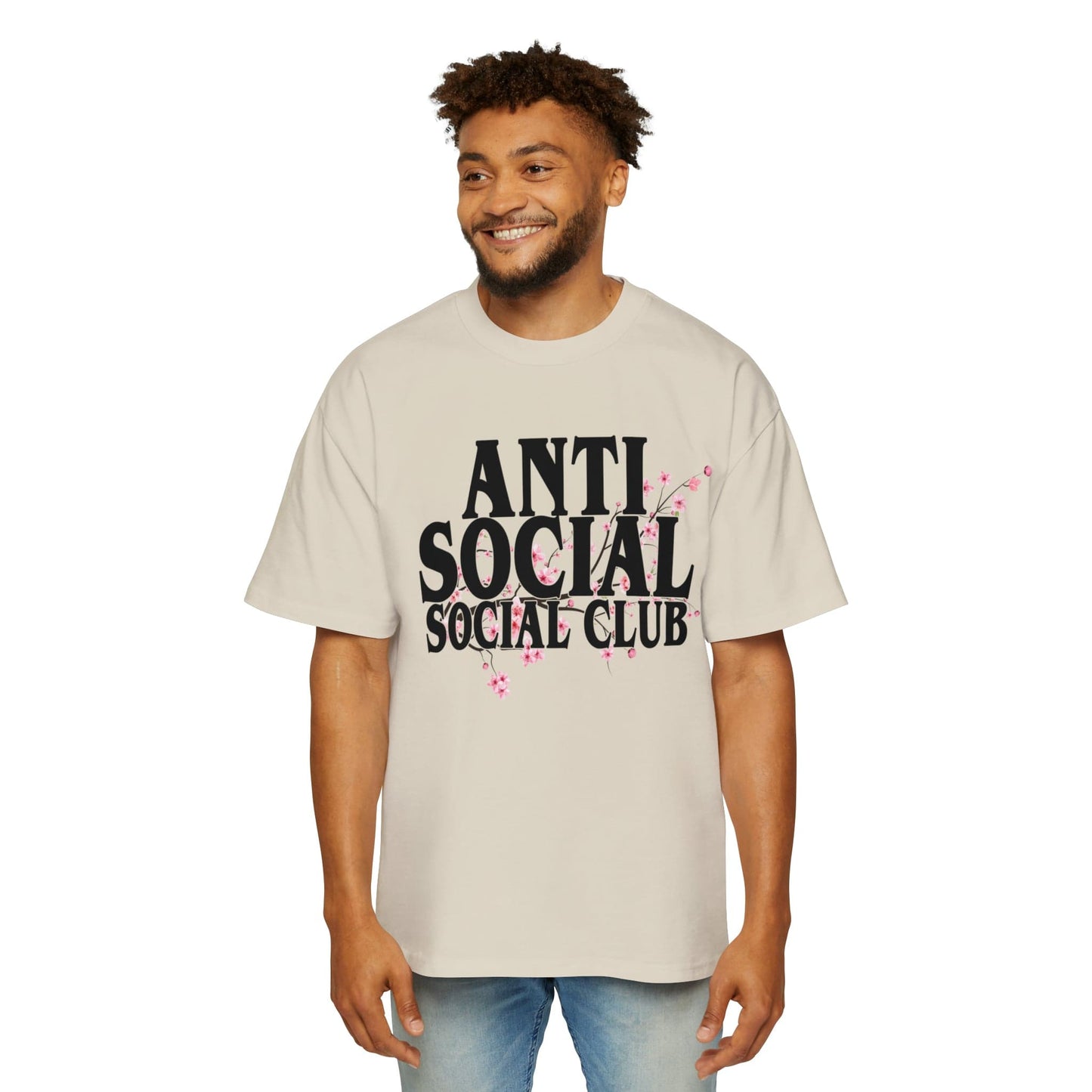 Anti Social Social Club Oversized Tee Graphic Tees Australia Ecru / S Graphic T-Shirt Australia -  Cool Graphic T-Shirts Online - 