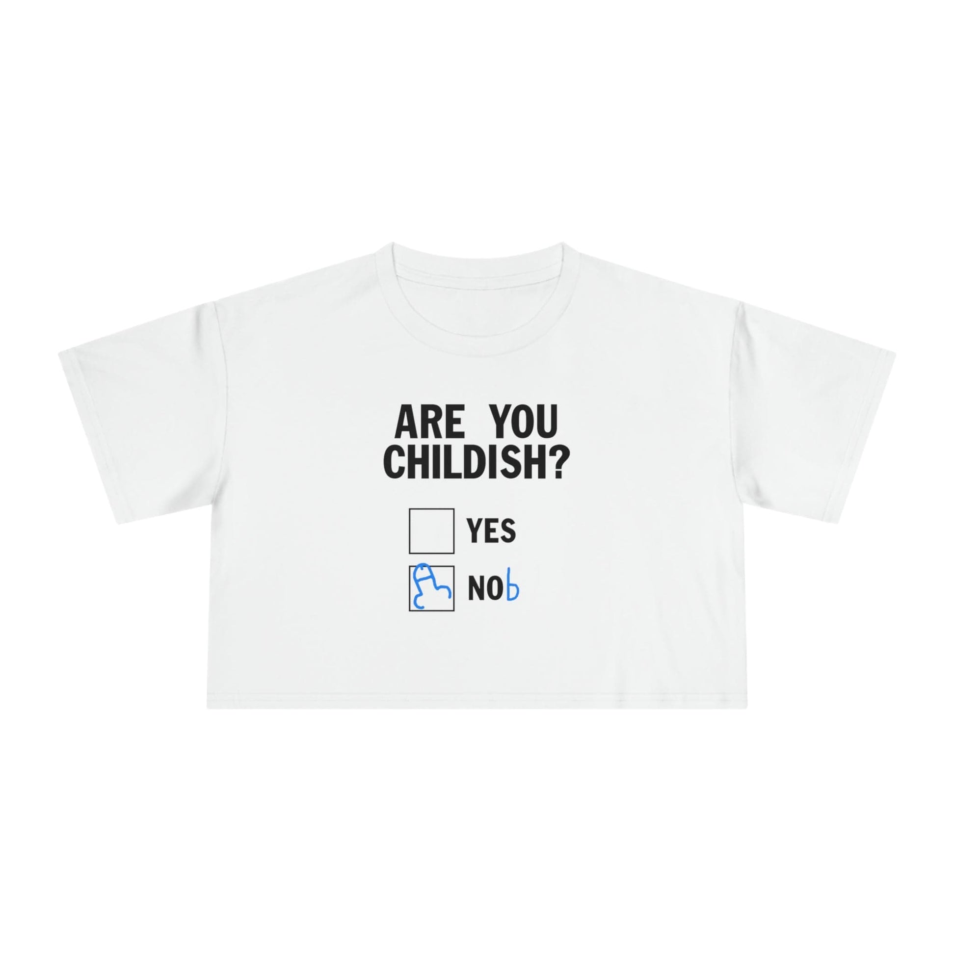 Are You Childish Crop Tee Graphic Tees Australia Graphic T-Shirt Australia -  Cool Graphic T-Shirts Online -  Are You Childish Crop Tee | Womens Graphic T-Shirt