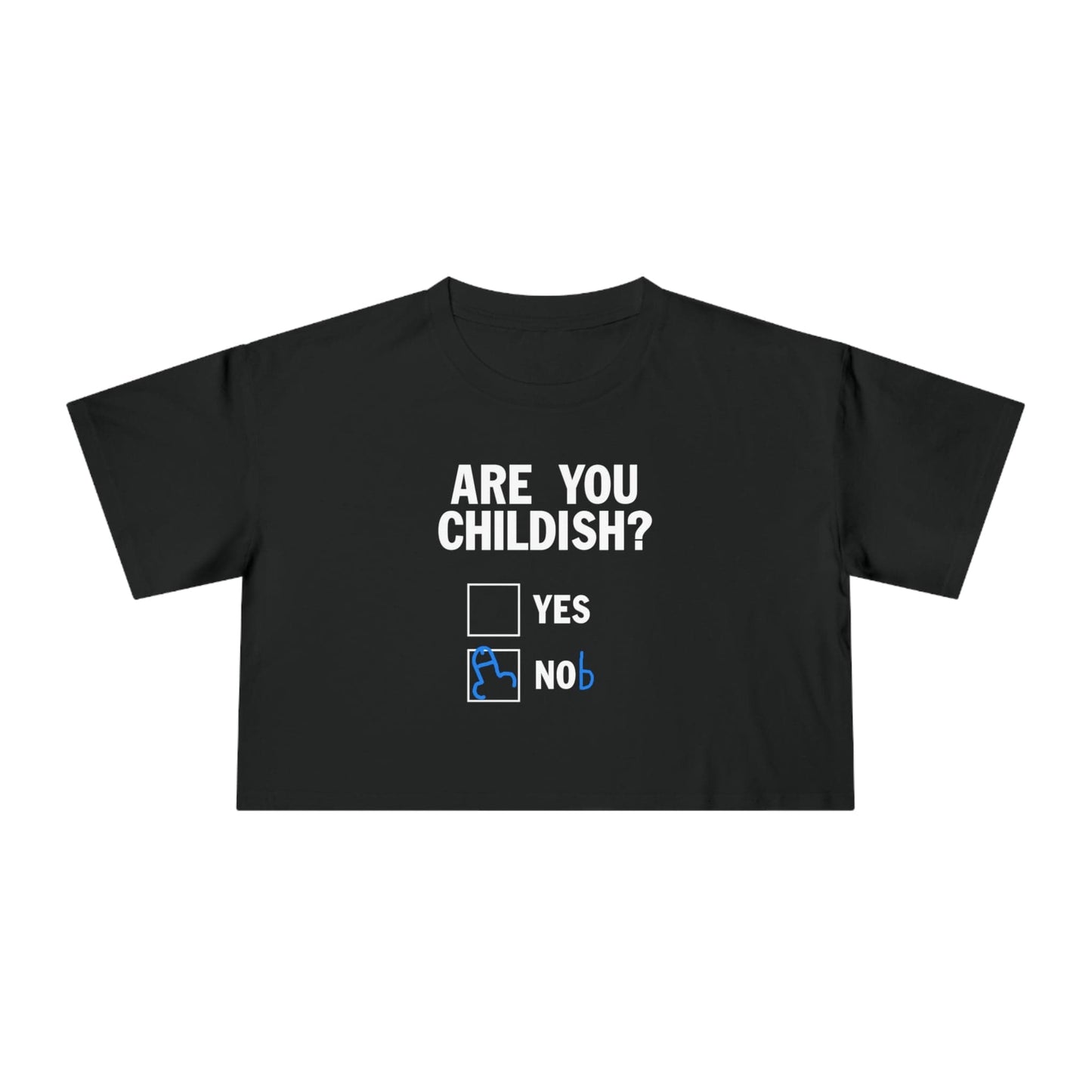 Are You Childish Crop Tee Graphic Tees Australia Graphic T-Shirt Australia -  Cool Graphic T-Shirts Online -  Are You Childish Crop Tee | Womens Graphic T-Shirt