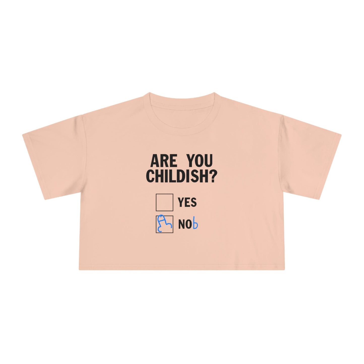 Are You Childish Crop Tee Graphic Tees Australia Graphic T-Shirt Australia -  Cool Graphic T-Shirts Online -  Are You Childish Crop Tee | Womens Graphic T-Shirt