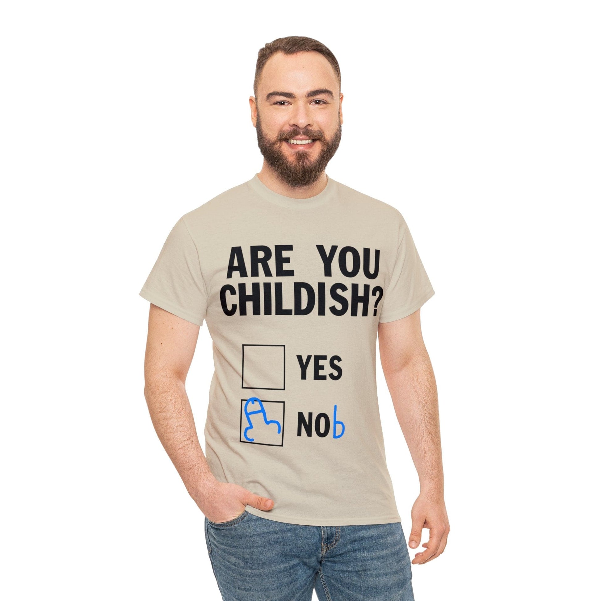 Are You Childish Graphic Tee Graphic Tees Australia Sand / S Graphic T-Shirt Australia -  Cool Graphic T-Shirts Online -  Are You Childish T-Shirt | Funny T-Shirts Australia