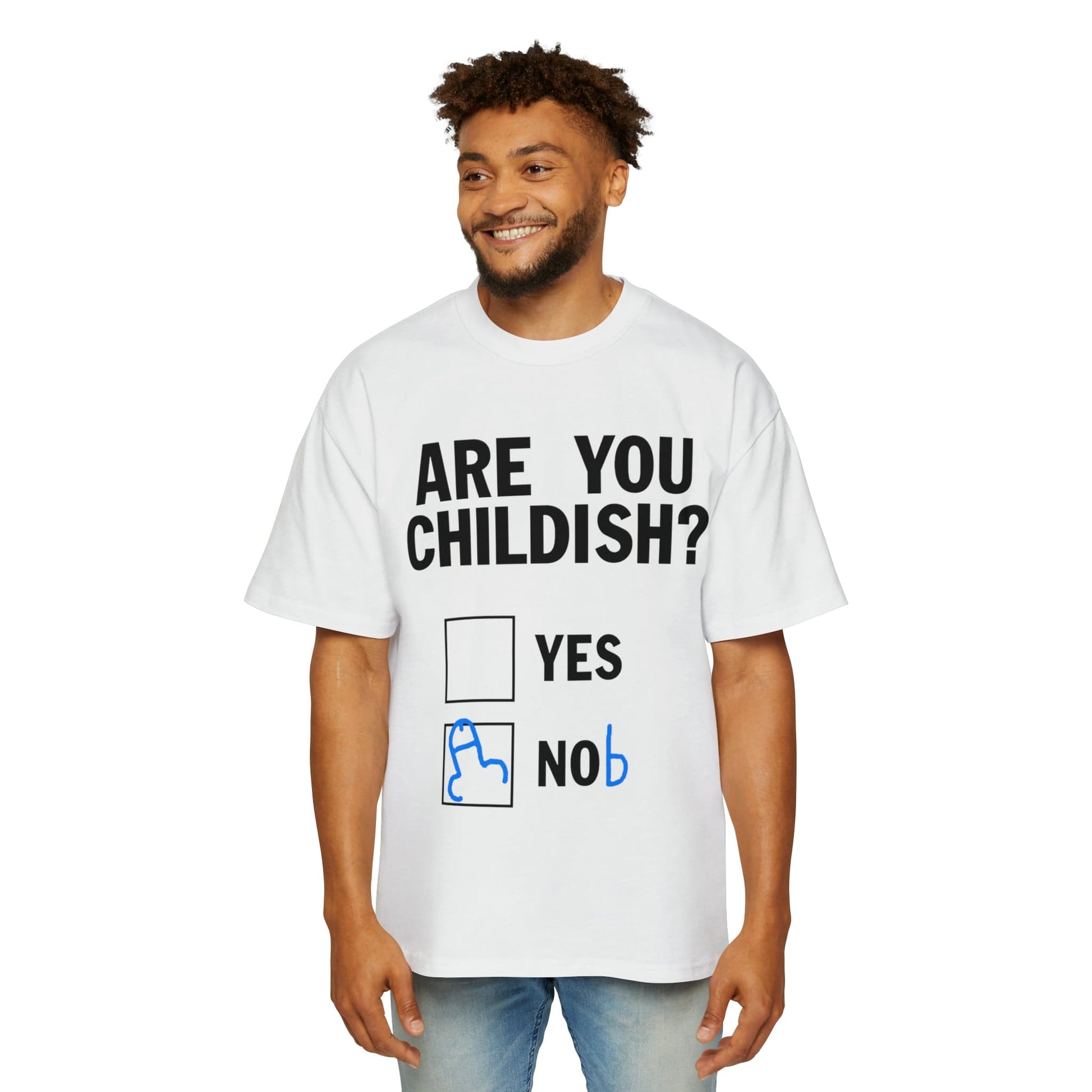 Are You Childish Oversized Tee Graphic Tees Australia White / S Graphic T-Shirt Australia -  Cool Graphic T-Shirts Online -  Are You Childish Oversized Tee | Funny T-Shirt Australia