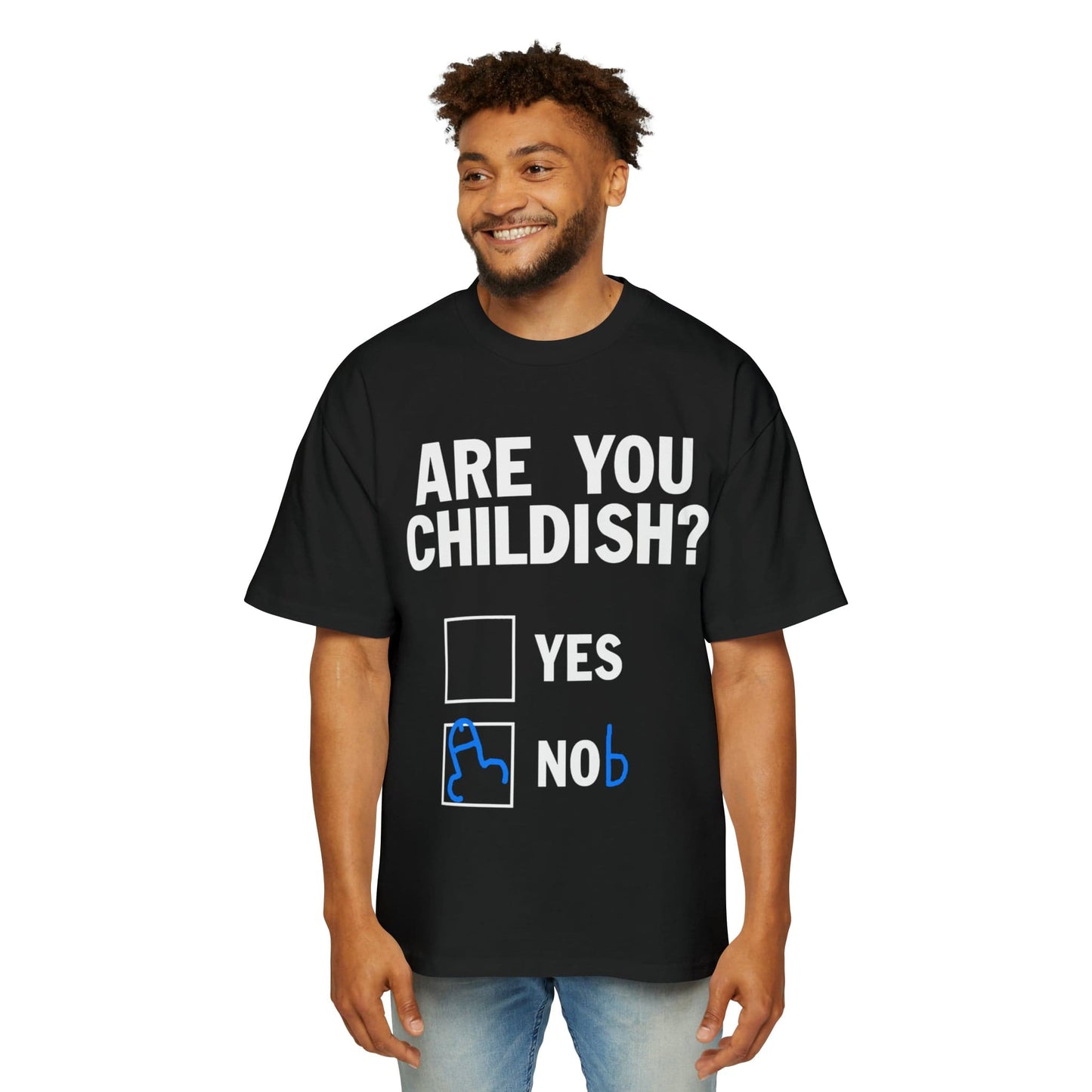 Are You Childish Oversized Tee Graphic Tees Australia Black / S Graphic T-Shirt Australia -  Cool Graphic T-Shirts Online -  Are You Childish Oversized Tee | Funny T-Shirt Australia