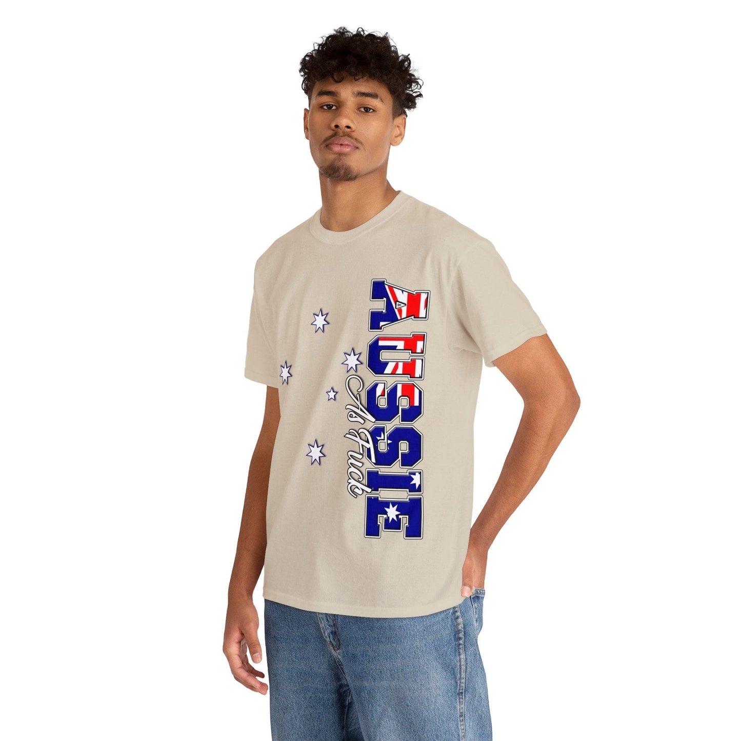 Aussie As Fuck Graphic Tee Graphic Tees Australia Sand / S Graphic T-Shirt Australia -  Cool Graphic T-Shirts Online -  Aussie As Fuck Graphic Tee | Aussie T-Shirts Australia