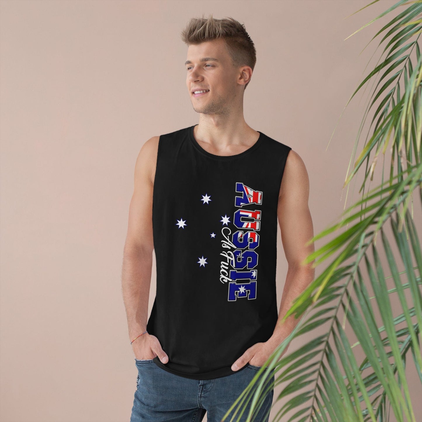 Aussie As Fuck Tank Top Graphic Tees Australia Black / XS Graphic T-Shirt Australia -  Cool Graphic T-Shirts Online -  Aussie As Fuck Tank Top | Aussie Tank Tops And Singlets Australia