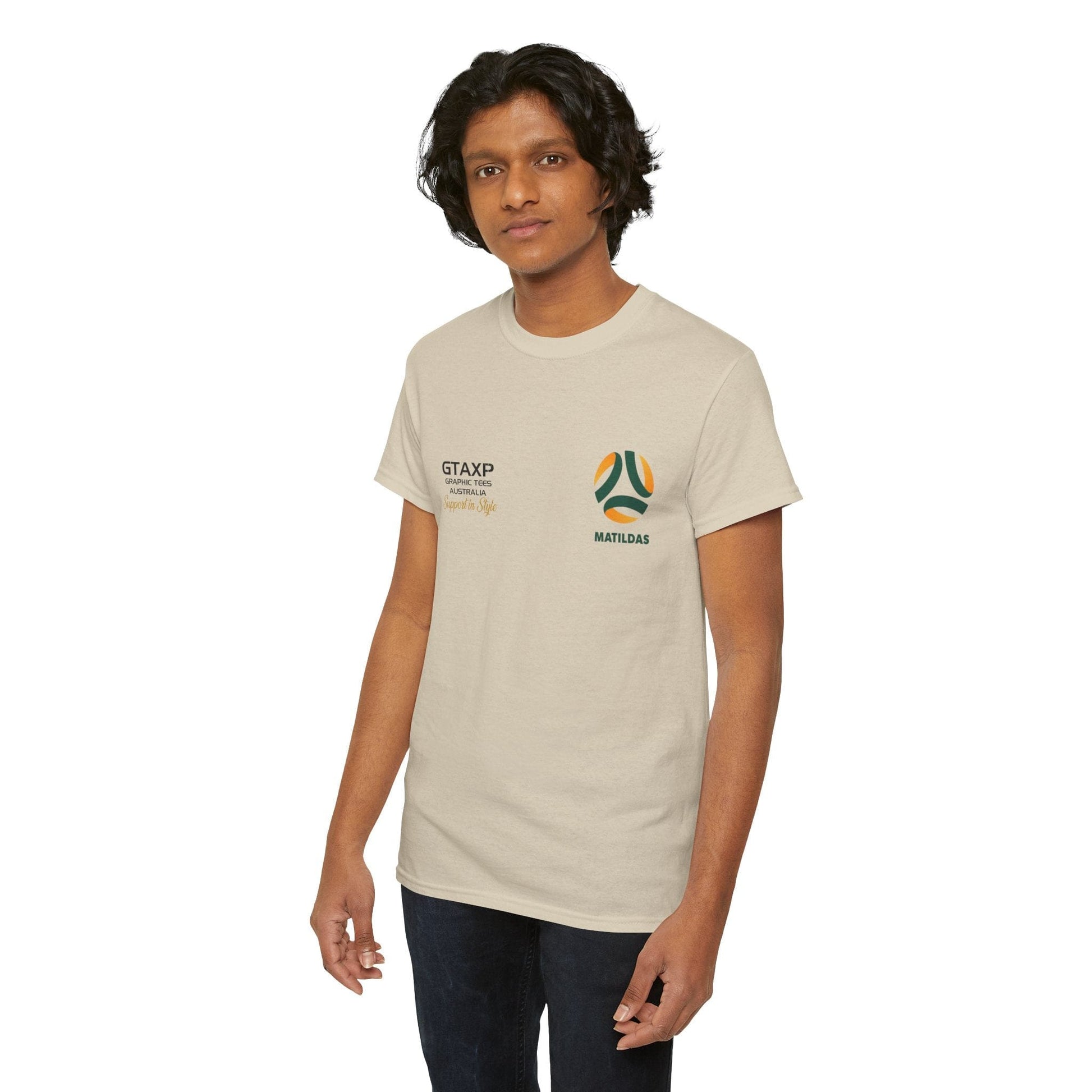 Aussie Matildas Duo Graphic Tee Graphic Tees Australia Graphic T-Shirt Australia -  Cool Graphic T-Shirts Online -  Aussie Matildas Duo T-Shirt | Aussie Matildas Merchandise