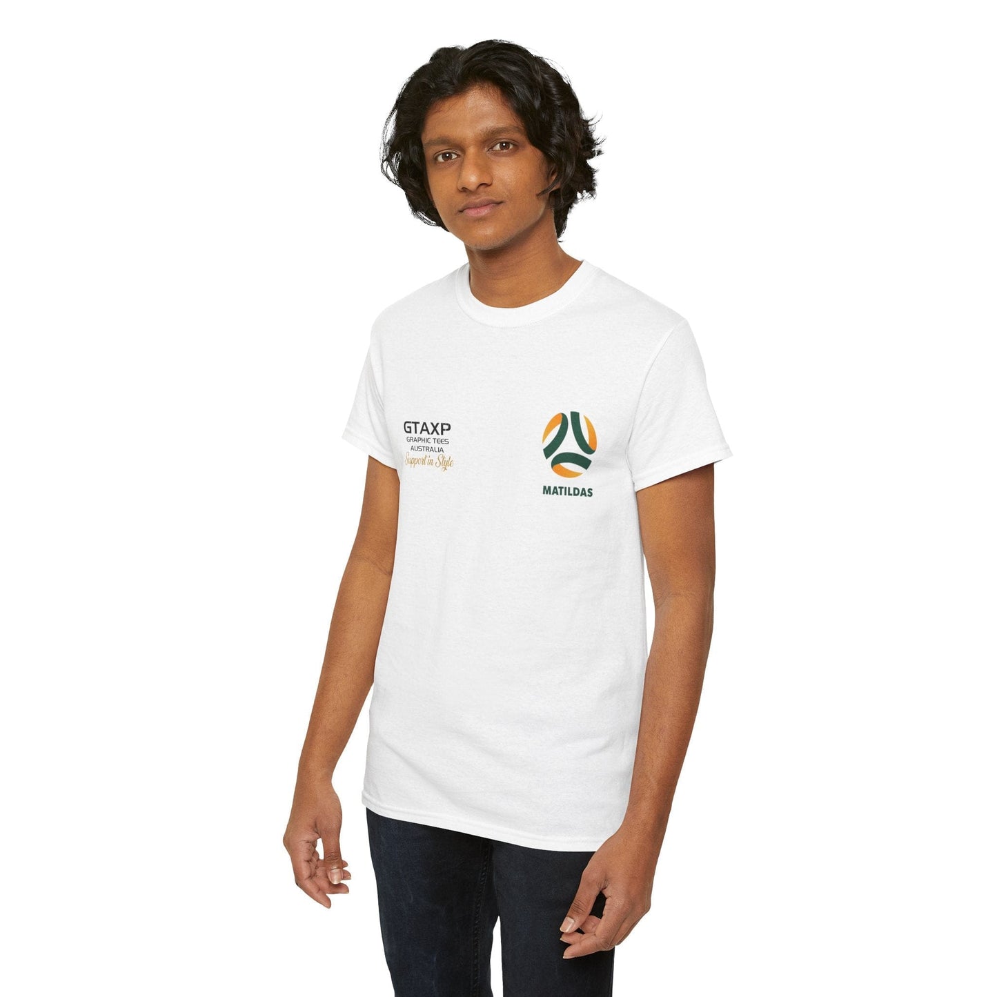 Aussie Matildas Duo Graphic Tee Graphic Tees Australia Graphic T-Shirt Australia -  Cool Graphic T-Shirts Online -  Aussie Matildas Duo T-Shirt | Aussie Matildas Merchandise