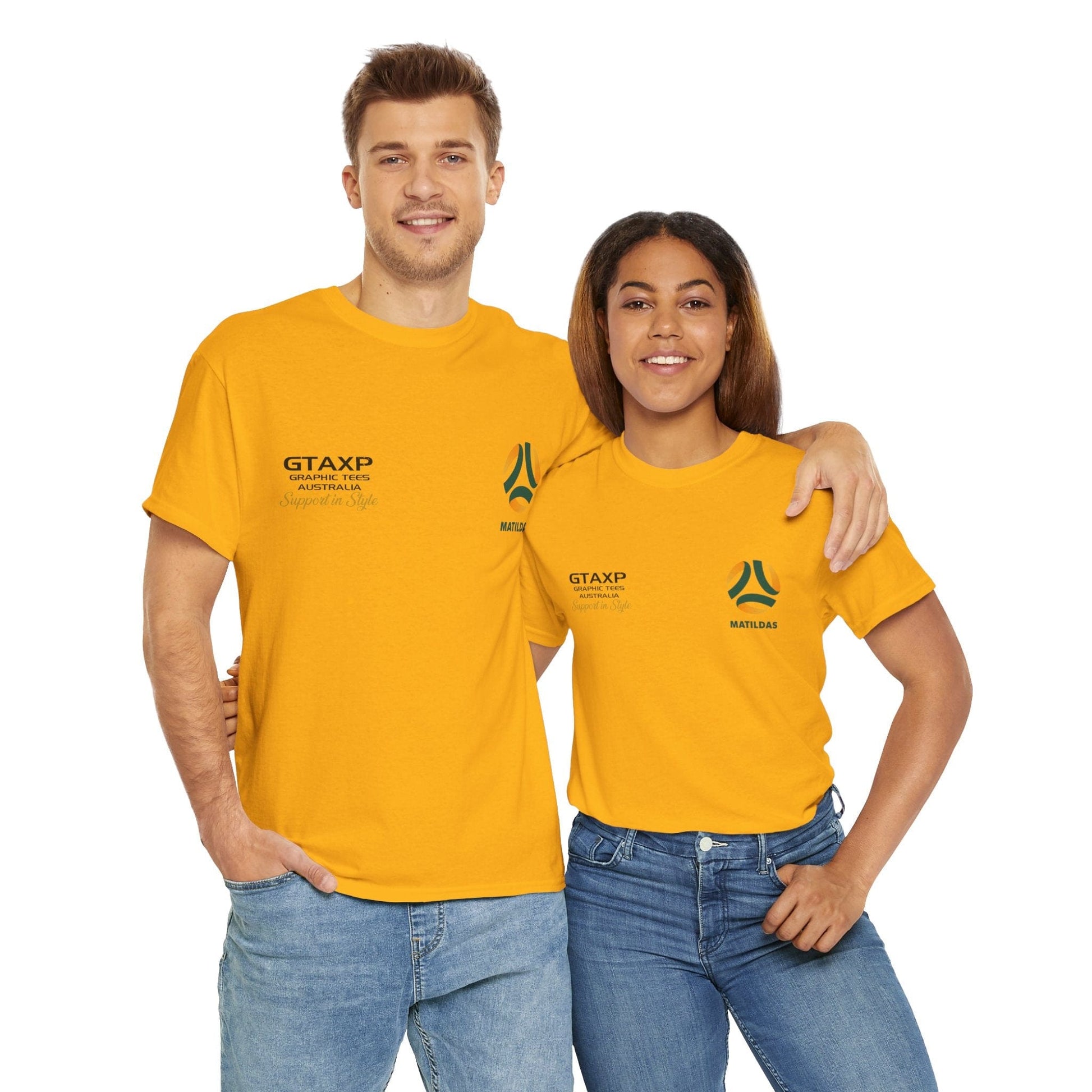 Aussie Matildas Duo Graphic Tee Graphic Tees Australia Graphic T-Shirt Australia -  Cool Graphic T-Shirts Online -  Aussie Matildas Duo T-Shirt | Aussie Matildas Merchandise