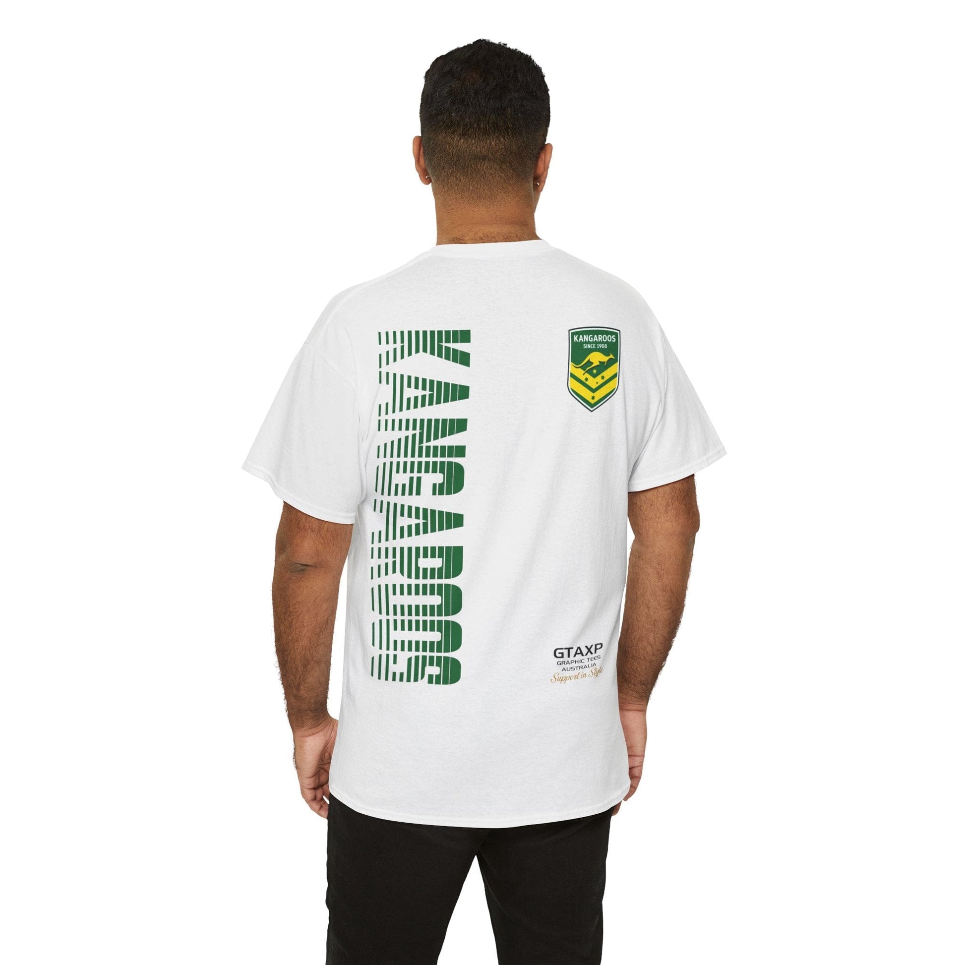 Australia Kangaroos World Cup Graphic Tee Graphic Tees Australia Graphic T-Shirt Australia -  Cool Graphic T-Shirts Online -  Australia Kangaroos World Cup T-Shirt | Rugby League World Cup Merch