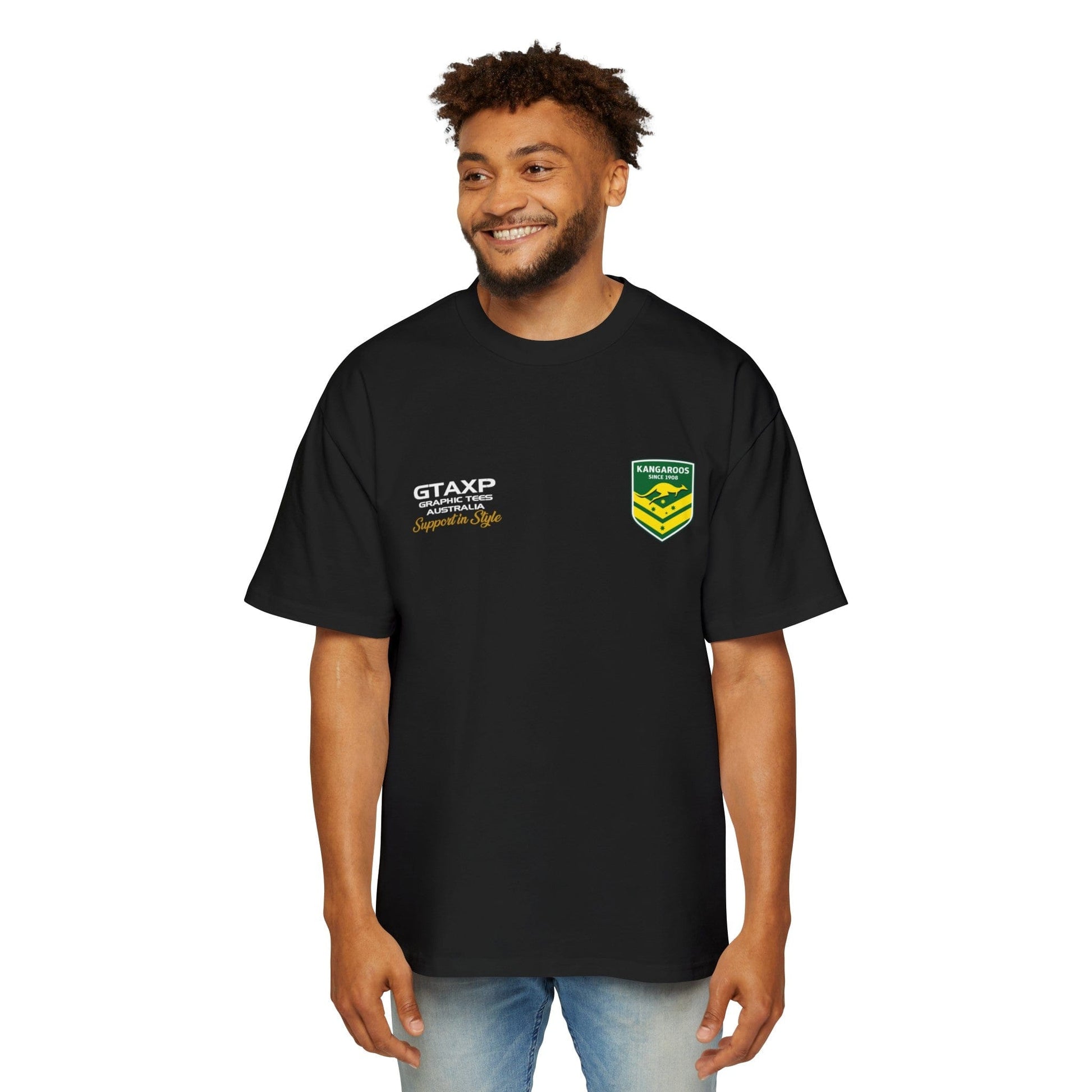 Australia Kangaroos World Cup Oversized Tee Graphic Tees Australia Graphic T-Shirt Australia -  Cool Graphic T-Shirts Online -  Australia Kangaroos World Cup Oversized Tee | World Cup T-Shirts