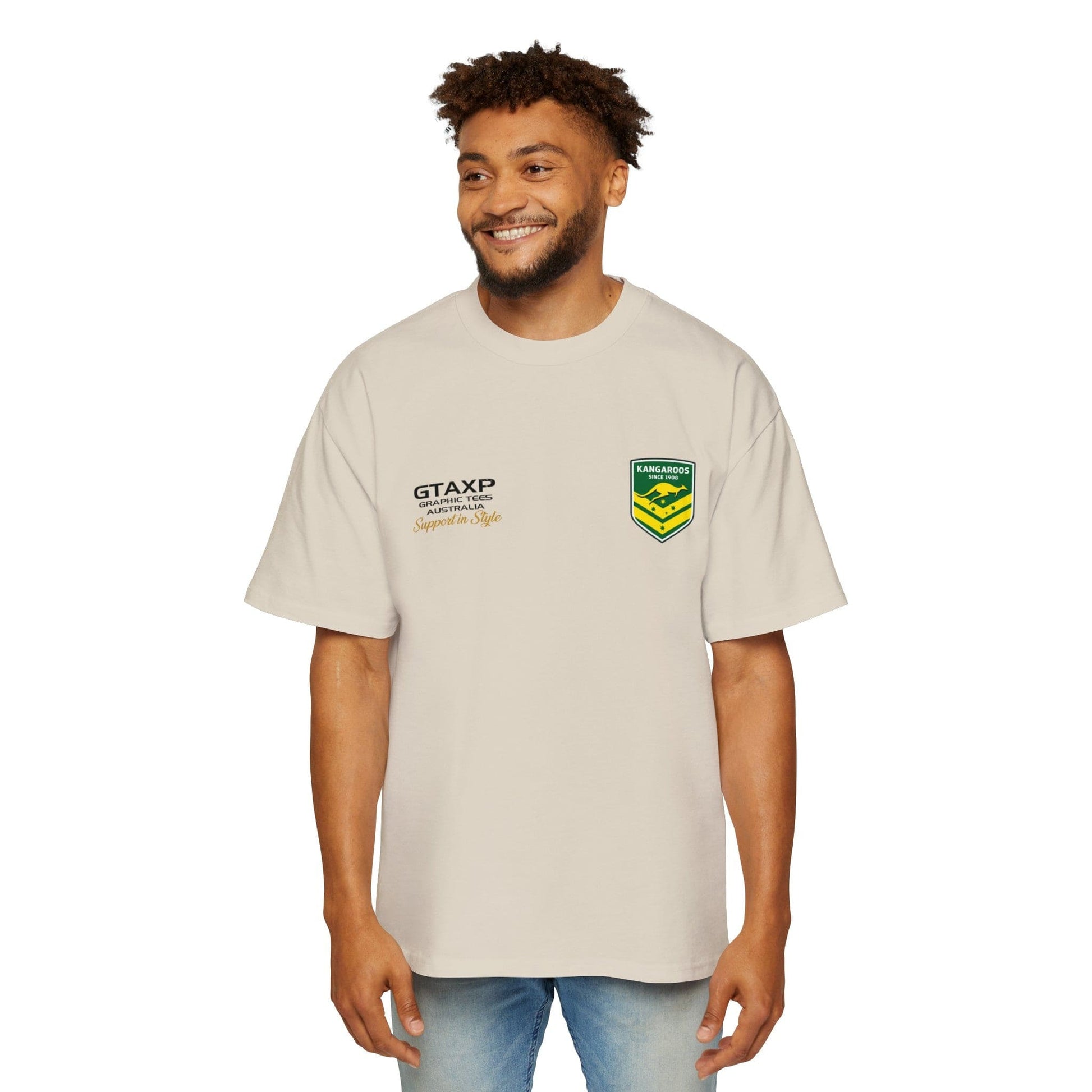 Australia Kangaroos World Cup Oversized Tee Graphic Tees Australia Graphic T-Shirt Australia -  Cool Graphic T-Shirts Online -  Australia Kangaroos World Cup Oversized Tee | World Cup T-Shirts