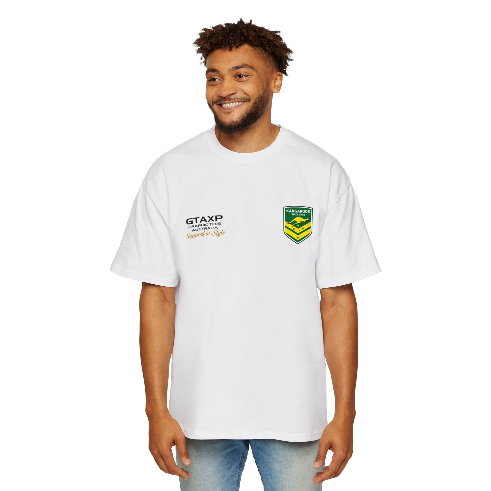 Australia Kangaroos World Cup Oversized Tee Graphic Tees Australia Graphic T-Shirt Australia -  Cool Graphic T-Shirts Online -  Australia Kangaroos World Cup Oversized Tee | World Cup T-Shirts