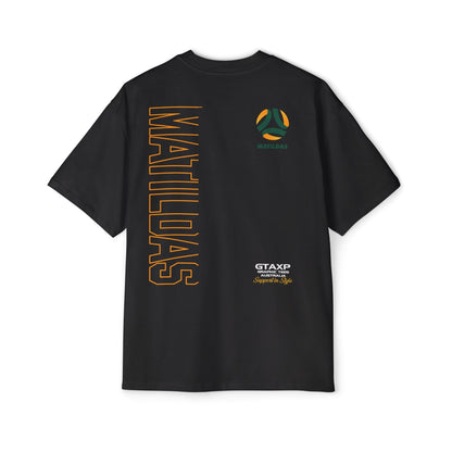 Australian Matildas Duo Oversized Tee Graphic Tees Australia Graphic T-Shirt Australia -  Cool Graphic T-Shirts Online -  Australian Matildas Duo Oversized Tee | Matildas Merchandise