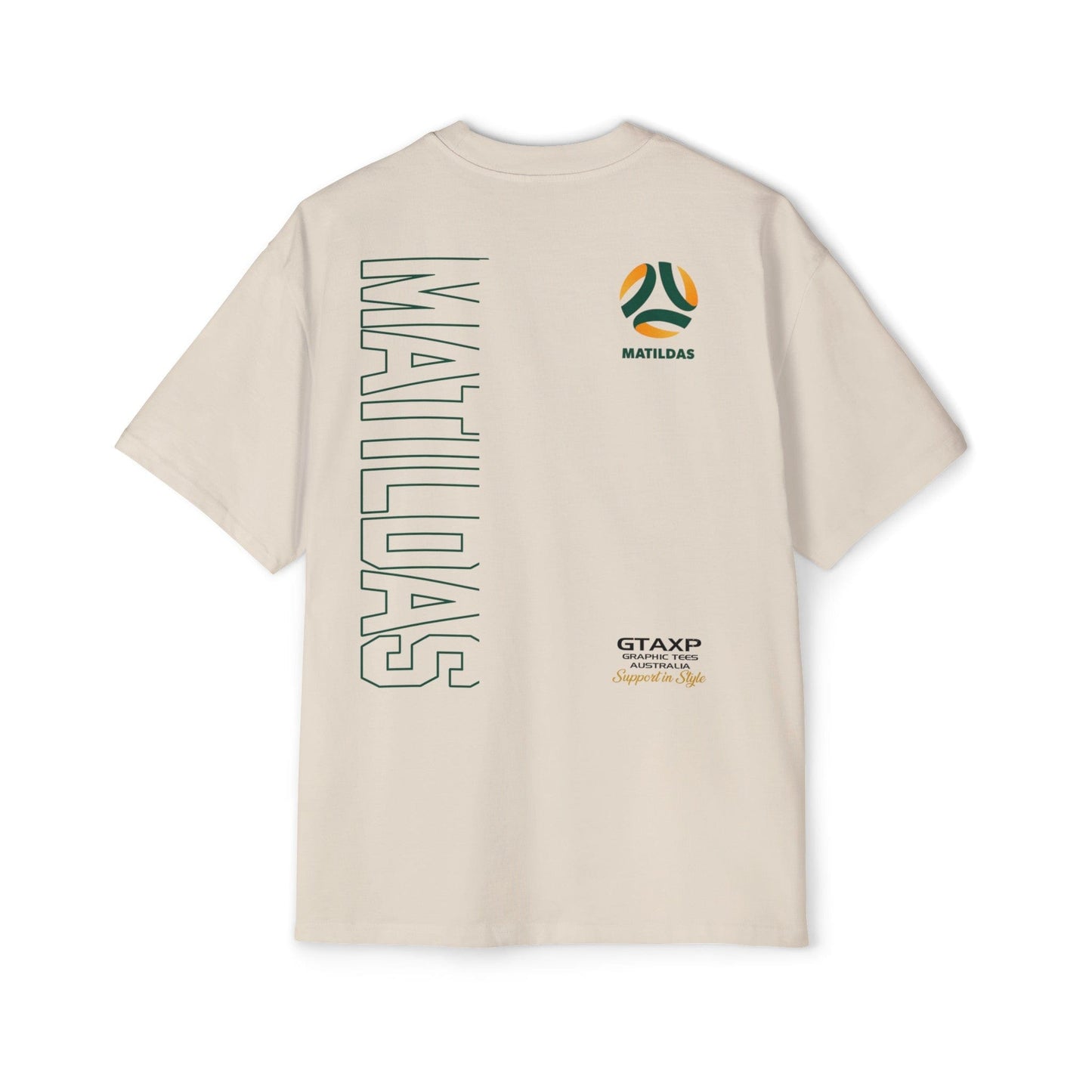 Australian Matildas Duo Oversized Tee Graphic Tees Australia Graphic T-Shirt Australia -  Cool Graphic T-Shirts Online -  Australian Matildas Duo Oversized Tee | Matildas Merchandise