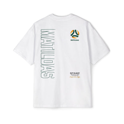 Australian Matildas Duo Oversized Tee Graphic Tees Australia Graphic T-Shirt Australia -  Cool Graphic T-Shirts Online -  Australian Matildas Duo Oversized Tee | Matildas Merchandise