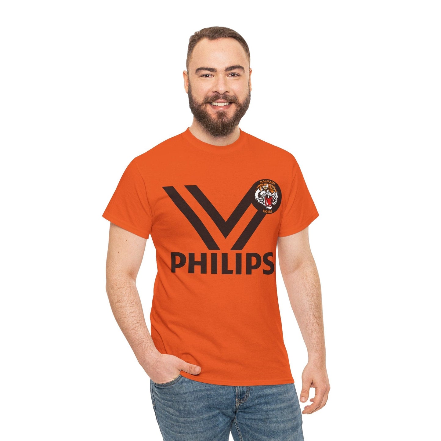 Balmain Tigers 1989 Retro Graphic Tee Graphic Tees Australia Orange / S Graphic T-Shirt Australia -  Cool Graphic T-Shirts Online -  Balmain Tigers 1989 Retro T-Shirt | Retro Balmain Tigers Merchandise