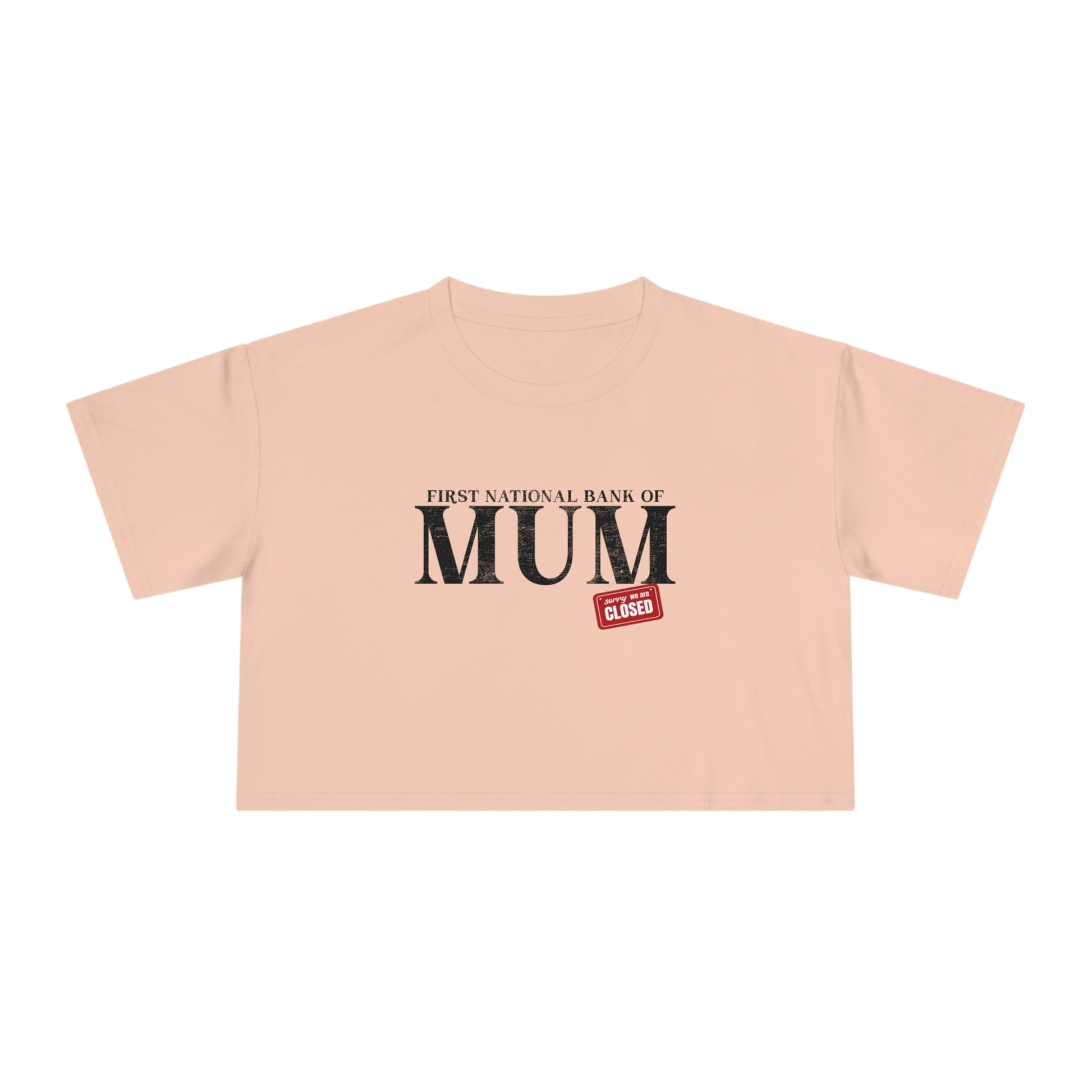 Bank Of Mum Crop Tee Graphic Tees Australia Graphic T-Shirt Australia -  Cool Graphic T-Shirts Online -  Bank Of Mum Crop Tee | Graphic Crop T-Shirts Australia