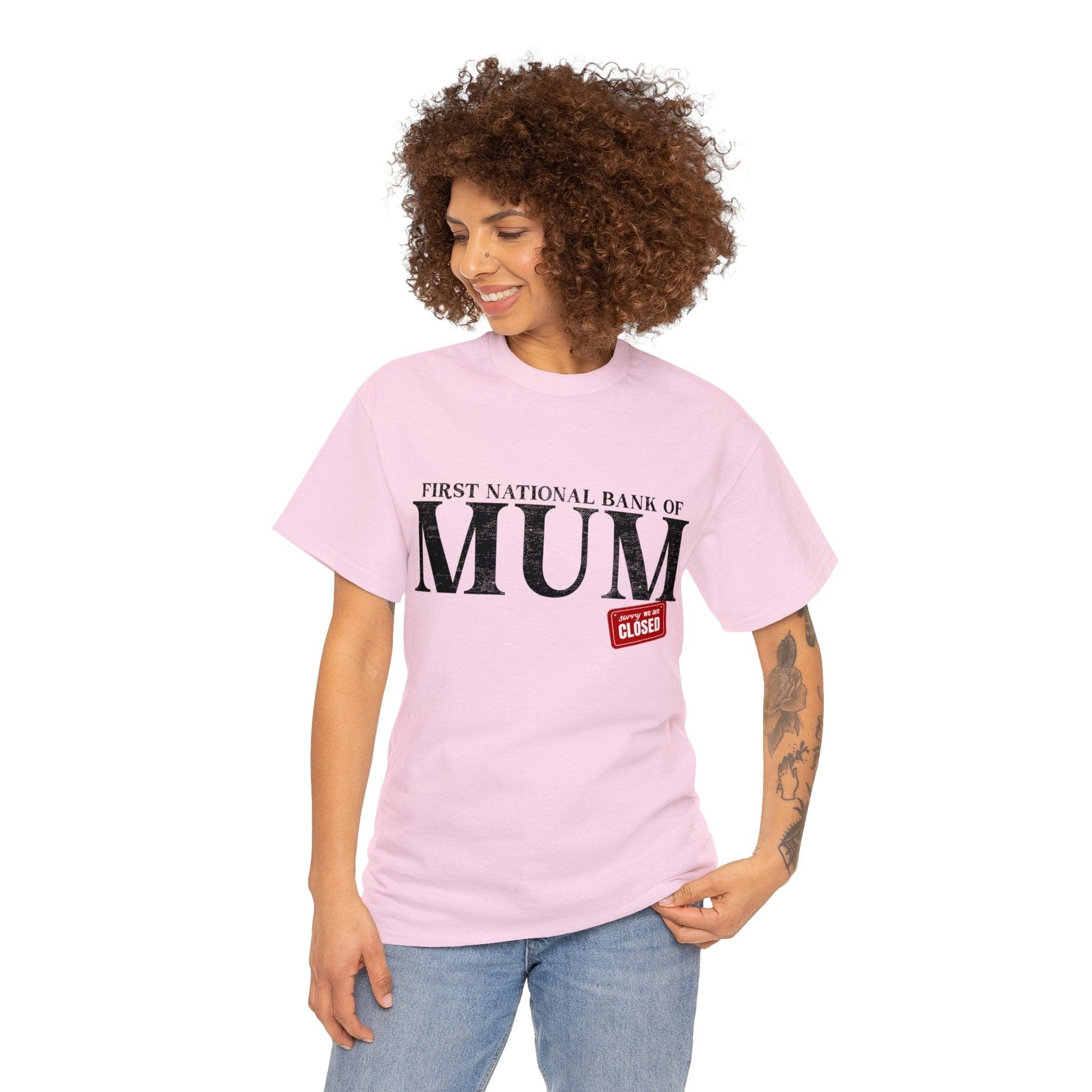 Bank Of Mum Graphic Tee Graphic Tees Australia Light Pink / S Graphic T-Shirt Australia -  Cool Graphic T-Shirts Online -  Bank Of Mum T-Shirt | Funny T-Shirts Australia