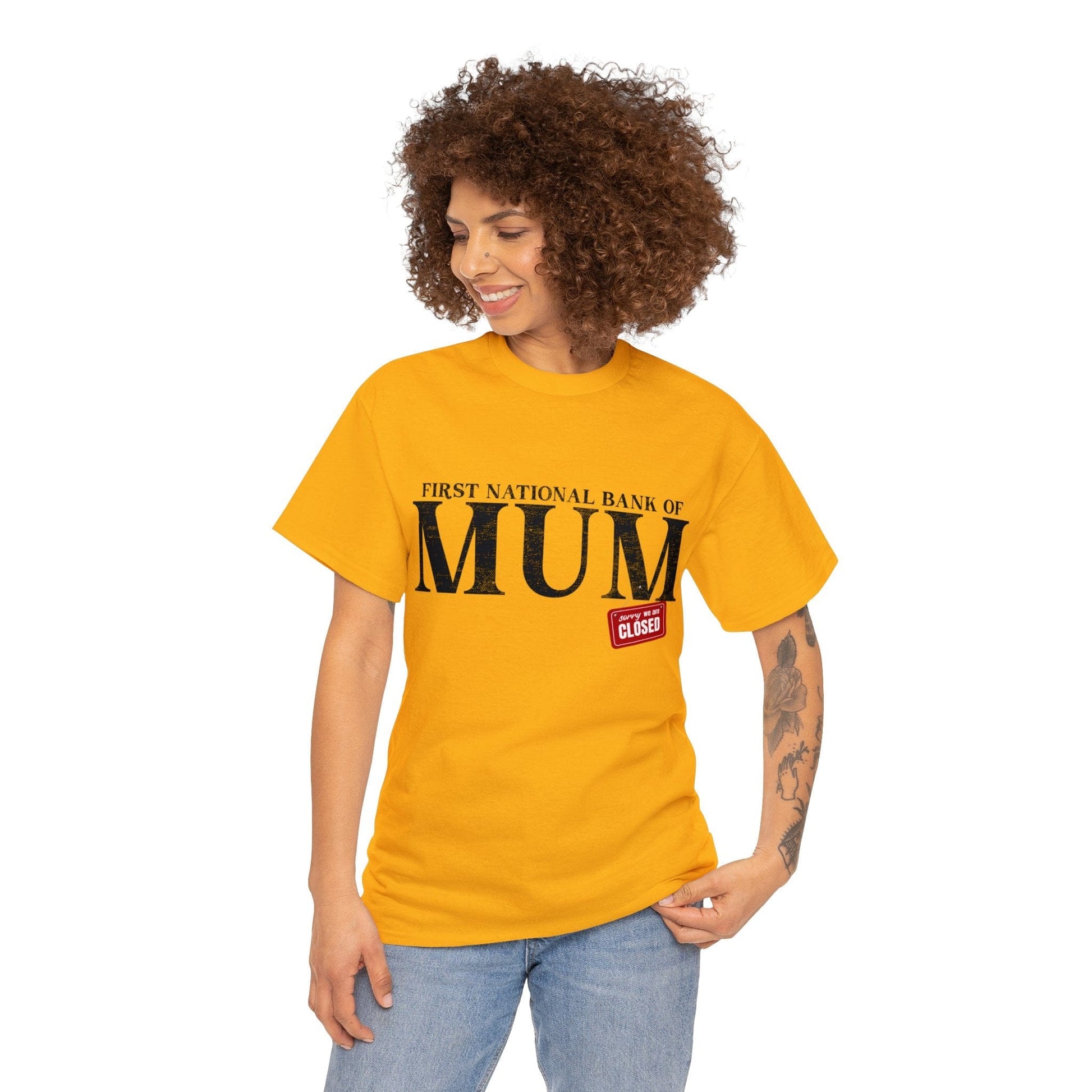 Bank Of Mum Graphic Tee Graphic Tees Australia Gold / S Graphic T-Shirt Australia -  Cool Graphic T-Shirts Online -  Bank Of Mum T-Shirt | Funny T-Shirts Australia