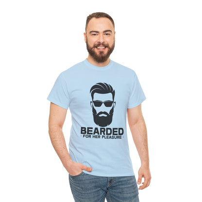 Bearded For Her Pleasure Graphic Tee Graphic Tees Australia Light Blue / S Graphic T-Shirt Australia -  Cool Graphic T-Shirts Online -  Bearded For Her Pleasure T-Shirt | Funny Graphic T-Shirts Australia