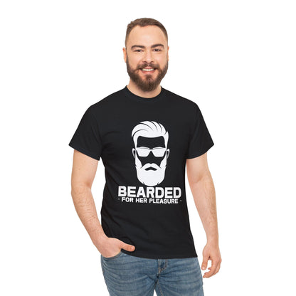 Bearded For Her Pleasure Graphic Tee Graphic Tees Australia Black / S Graphic T-Shirt Australia -  Cool Graphic T-Shirts Online -  Bearded For Her Pleasure T-Shirt | Funny Graphic T-Shirts Australia