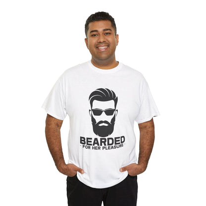 Bearded For Her Pleasure Graphic Tee Graphic Tees Australia Graphic T-Shirt Australia -  Cool Graphic T-Shirts Online -  Bearded For Her Pleasure T-Shirt | Funny Graphic T-Shirts Australia