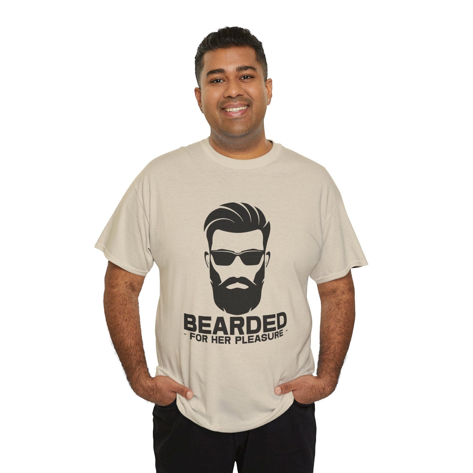 Bearded For Her Pleasure Graphic Tee Graphic Tees Australia Graphic T-Shirt Australia -  Cool Graphic T-Shirts Online -  Bearded For Her Pleasure T-Shirt | Funny Graphic T-Shirts Australia