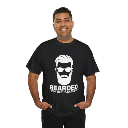 Bearded For Her Pleasure Graphic Tee Graphic Tees Australia Graphic T-Shirt Australia -  Cool Graphic T-Shirts Online -  Bearded For Her Pleasure T-Shirt | Funny Graphic T-Shirts Australia